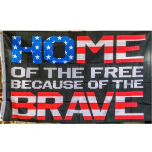 home of the free because of the brave flag