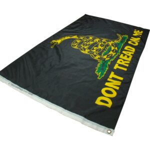 Tactical Gadsden Flag Black on Yellow – Don’t Tread on Me – 3X5 Standard