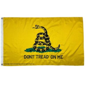 gadsden flag, hopkins flag double nylon embroidered flag 3x5 4x6 5x8