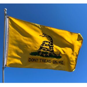 gadsden flag, hopkins flag double nylon embroidered flag 3x5 4x6 5x8