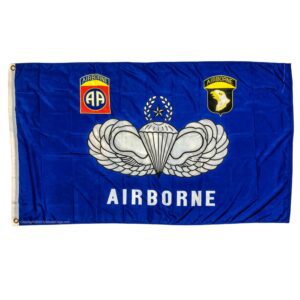 buy airborne flag with insignia blue