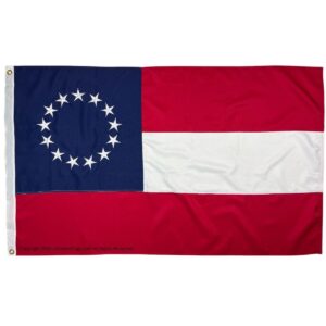 1st national flag 13 stars and bars double nylon embroidered flag 2x3 3x5 4x6 5x8 6x10 8x12 10x15 ft