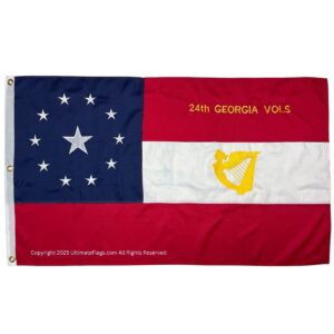 24th georgia volunteers irish regiment flag 3 x 5 ft. double nylon embroidered