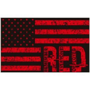 USA Red Flag – Remember Everyone Deployed Flags -(Standard) 3 x 5 ft.