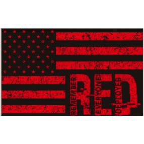 American flag design featuring a red and black color scheme with the word "RED" prominently displayed. This affordable and stylish flag is perfect for those looking to buy online at the best prices. Explore more options at UltimateFlags.com.