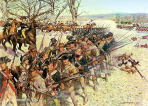 1st maryland regiment holding line at battle of Guillford courthouse in North Carolina 1781