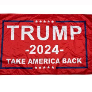 trump 2024 take america back flag red 3 x 5 ft outdoor standard or double sided