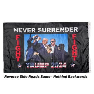 trump fist flag 3 x 5 outdoor double sided assassination attempt trump 2024 flags (copy)
