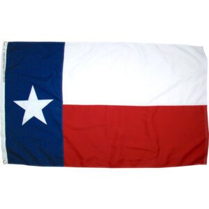Texas flag featuring the iconic blue, white, and red design with a prominent white star, perfect for showcasing Texas pride. Buy this affordable and high-quality flag online at the best prices. Visit UltimateFlags.com for more details.