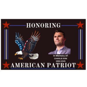 Image features a tribute design honoring an American patriot, showcasing an eagle and a portrait. This affordable and best-selling flag is perfect for buyers looking to buy online. Discover more at UltimateFlags.com.