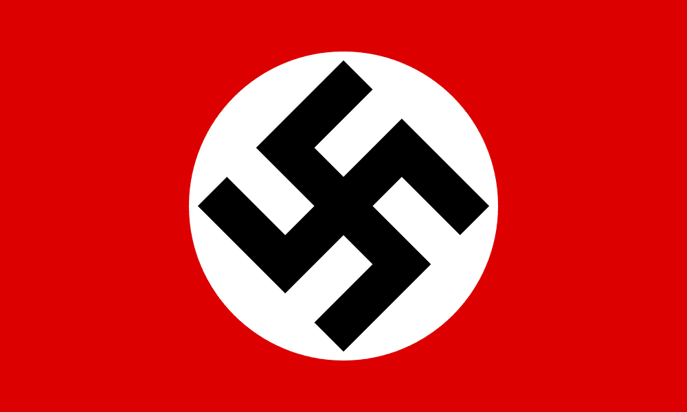 nazi flag with swastika