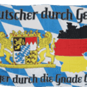 This image features a vibrant flag showcasing German heritage with the Bavarian coat of arms and the map of Germany. Perfect for those seeking affordable and high-quality flags, this design represents national pride and is ideal for celebrations or decor. Buy online for the best deals at UltimateFlags.com.