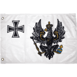 German Imperial Flag featuring a black eagle and cross design, ideal for collectors and enthusiasts. This affordable and high-quality flag is the best choice to buy online for showcasing historical pride. Visit UltimateFlags.com for more details.
