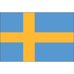 Swedish flag design featuring a blue background with a yellow cross, ideal for those seeking cheap and affordable flags. Buy online for the best deals at UltimateFlags.com.