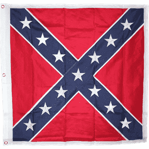 Confederate Rebel Flag Artillery Fully Sewn Cotton 38″ x 38″ grommets