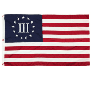III% Flag, Betsy Ross- Nyberg Flags – Outdoor Nylon 3×5 ft