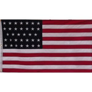 American flag with vibrant red and white stripes and a blue field featuring white stars, perfect for patriotic displays. This cheap and affordable flag is the best choice for anyone looking to buy online. Available at UltimateFlags.com.