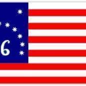 This image features the Betsy Ross flag, a symbol of American independence, showcasing red and white stripes with a blue field adorned with stars and the number 76. This affordable flag is perfect for patriotic displays and events. Buy online for the best deals at UltimateFlags.com.