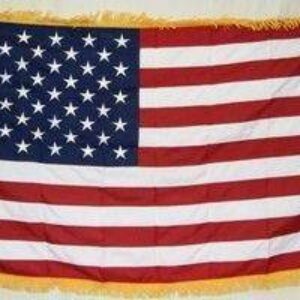 50 Star USA Nylon Embroidered 3 x 5 Sleeve with Fringe