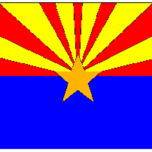 Arizona state flag featuring vibrant red, yellow, and blue colors with a prominent star. Perfect for those seeking a cheap and affordable way to show state pride. Buy online at UltimateFlags.com for the best selection of flags.