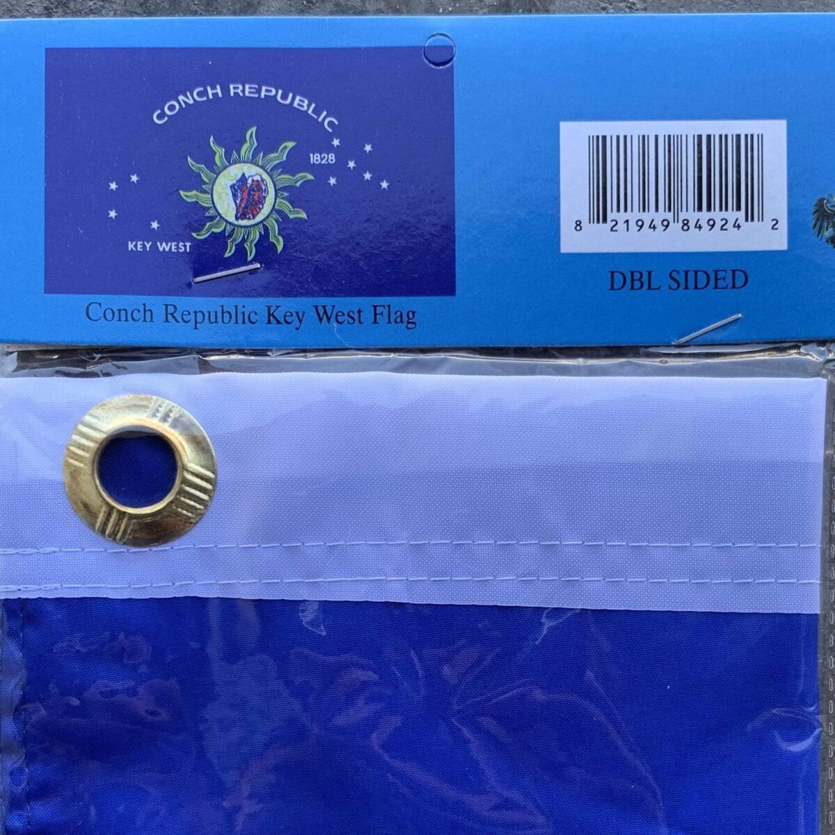 Affordable blue and white flag with grommet packaging, perfect for outdoor display. Buy online for the best deals on flags at UltimateFlags.com.