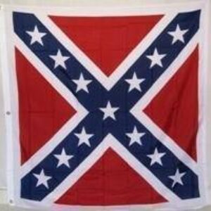 Confederate Artillery Battle Flag (Square With White Border) 36 X 36 Inch