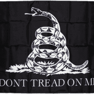 Gadsden Black & White Tactical Flag Nylon 3 X 5 ft. Double-sided