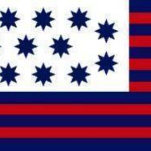 American flag design featuring blue stars on a white field with red and blue stripes, perfect for patriotic events and home decor. Buy online for cheap and affordable options at UltimateFlags.com.