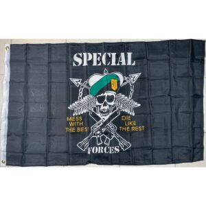 US Army Special Forces Flag, Mess with the Best, Die Like the Rest Flag 3 X 5 ft. Standard