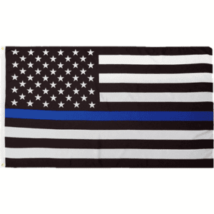 USA Thin Blue Line Flag – Sewn & Embroidered Nylon Flag 2 x 3 ft