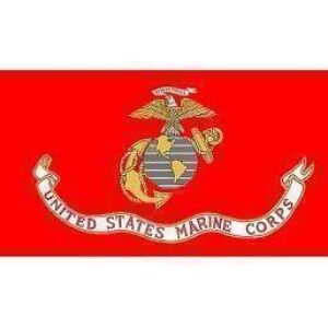 USMC Marine Flag – Outdoor Commercial Nylon Printed (Made in USA)- 12×18 inch, 2×3, 3×5, 4×6, 5×8, 6×10 ft