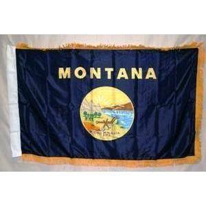 Montana state flag featuring vibrant colors and detailed emblem, perfect for showcasing state pride. Buy online for a cheap and affordable option to display your love for Montana. Best quality flags available at UltimateFlags.com.