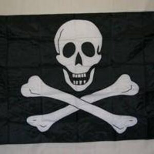 Pirate Jolly Roger No Patch Flag Nylon Embroidered 3 x 5 ft.