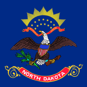 North Dakota state flag featuring an eagle and a vibrant blue background, representing state pride and heritage. Ideal for those looking to buy online at cheap and affordable prices. Discover the best options for flags at UltimateFlags.com.
