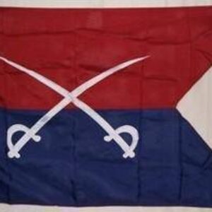 Flag featuring a red and blue design with crossed swords, perfect for collectors and enthusiasts. Buy online for cheap, affordable options and discover the best selection at UltimateFlags.com.