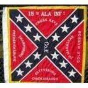 15th Infantry Alabama 52 X 52 inch Square Cotton Flag