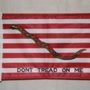 1st Naval Jack Flag Don’t Tread On Me Red Double Nylon Embroidered Flags  6 x 9 Inch