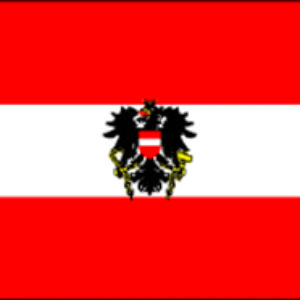 A vibrant representation of the Austrian flag featuring red and white stripes with a black double-headed eagle emblem in the center, perfect for displaying patriotism or adding to your collection. Buy online for cheap and affordable options at UltimateFlags.com.