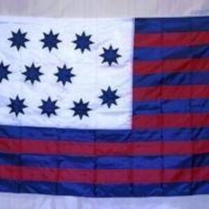 This vibrant flag features a unique design with blue stars on a white field, complemented by bold red and blue stripes. It's perfect for collectors or anyone looking to display a distinctive symbol. Buy this affordable flag online for the best prices at UltimateFlags.com.