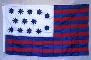 This vibrant flag features a unique design with blue stars on a white field, complemented by bold red and blue stripes. It's perfect for collectors or anyone looking to display a distinctive symbol. Buy this affordable flag online for the best prices at UltimateFlags.com.