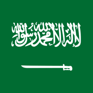 Saudi Arabia flag on a green background, representing national pride and heritage. Find cheap and affordable options to buy online for the best quality flags at UltimateFlags.com.