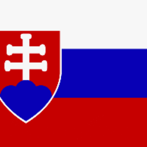 Slovak flag featuring a shield with a cross and three hills, representing Slovakia's heritage and culture. Ideal for displaying national pride at events or gatherings. Buy online for cheap and affordable options at UltimateFlags.com.