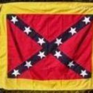 Confederate flag with red and yellow colors and white stars, perfect for collectors and history enthusiasts looking for cheap and affordable flags. Find the best options to buy online at UltimateFlags.com.
